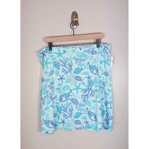 Fresh Produce Nautical Coastal Beach Marine Cotton USA Women's Skirt Size XL NWT